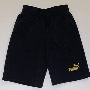 Puma Kids Shorts in Black with Gold Logo